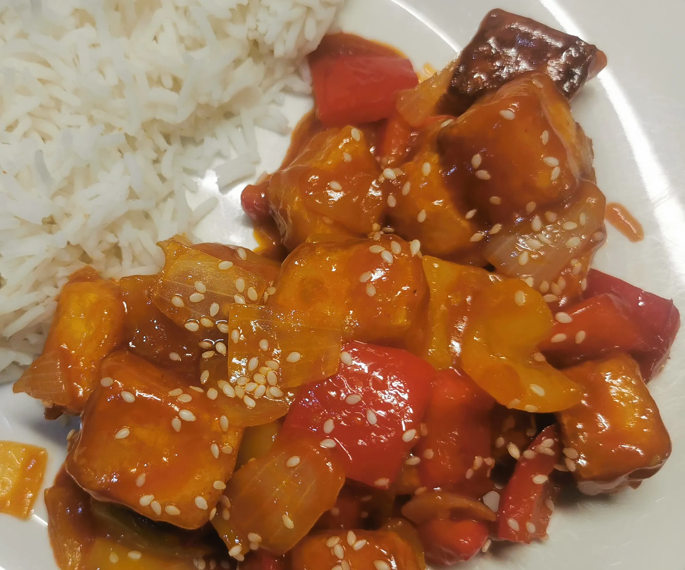 Sweet and sour tofu