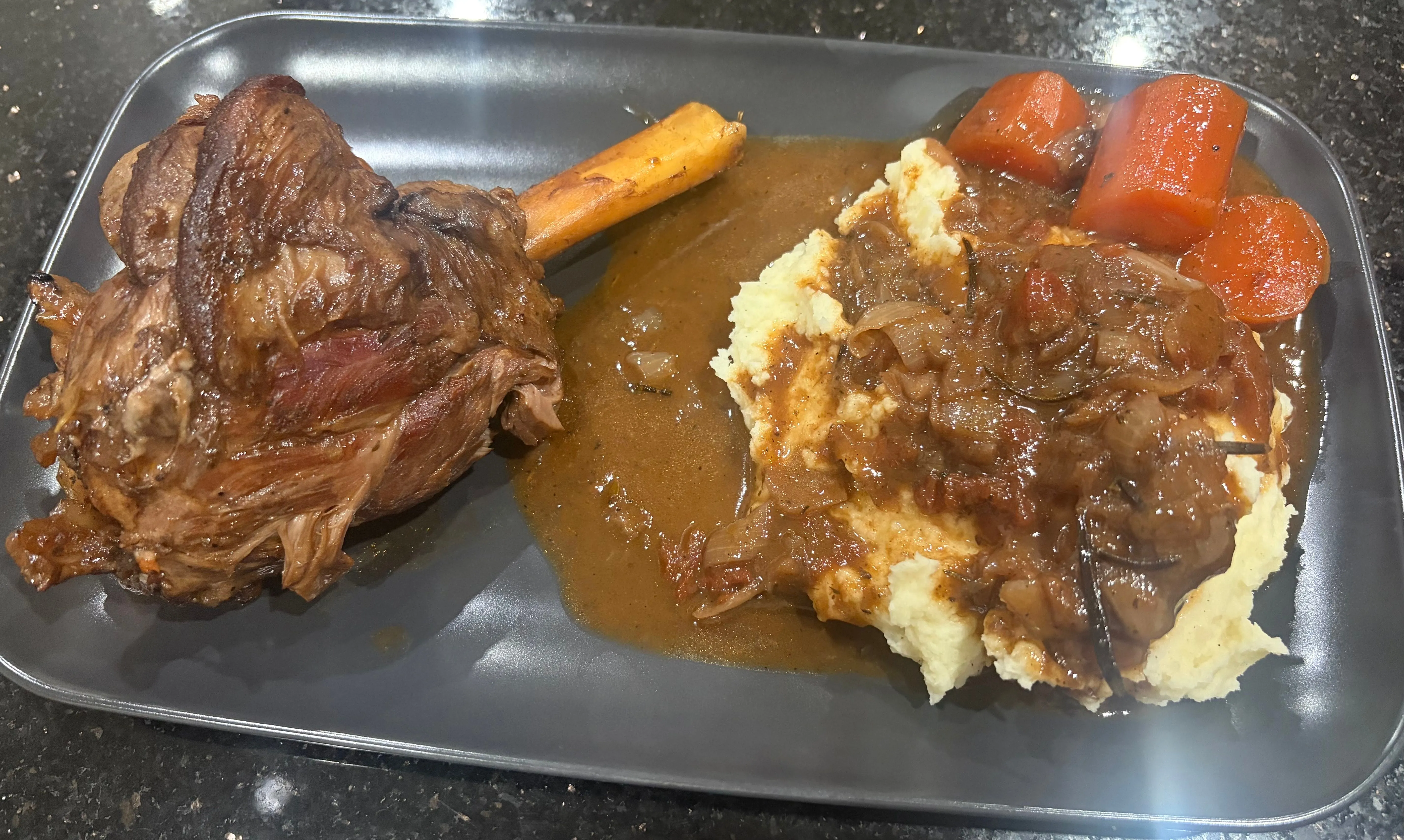 Lamb shanks in red wine